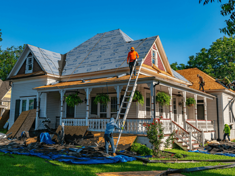 A residential home under construction
