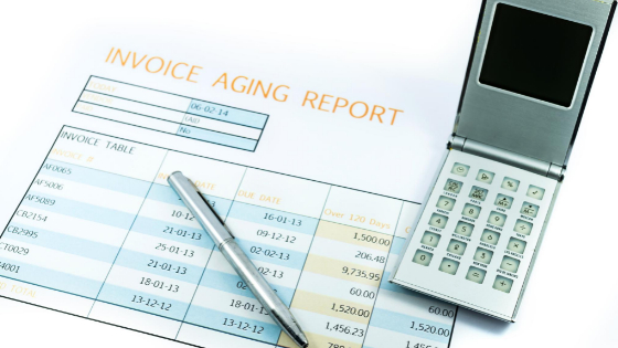 Invoice aging report