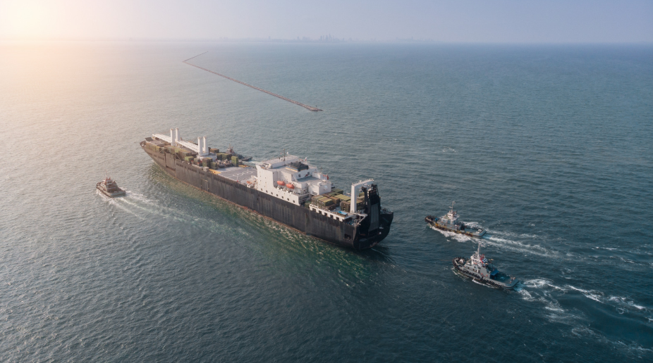 A naval patrol ship navigating contested waters, symbolising the rising tensions in the South China Sea dispute and the potential for a South China Sea war.