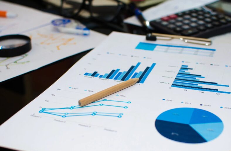 A chart displaying various graphs comparing cash flow improvements, risk reduction, and market expansion benefits of a trade finance facility.