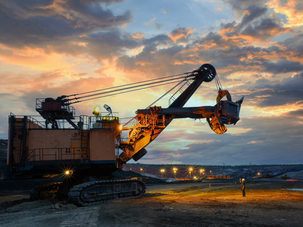 Photo of large construction equipment taken at dusk, equipment finance in Canberra