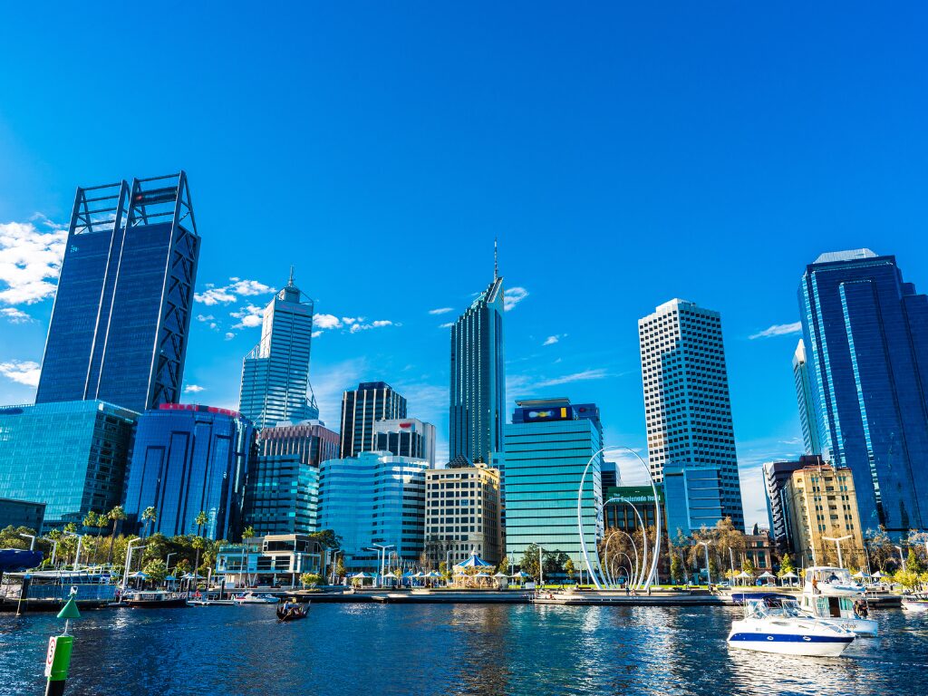 Bright and striking photo of Perth, Australia’s city landscape