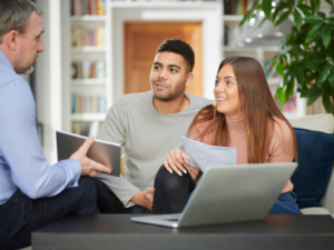 Business owners consult with a mortgage broker about second mortgage alternatives