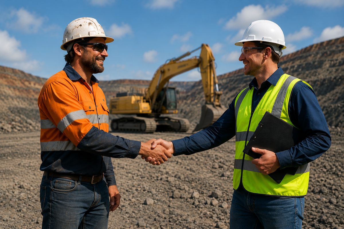 Mining equipment mobilising on site for a junior miner eligible for mining finance